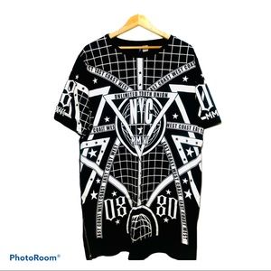 ✨H&M BLACK PRINT OVERSIZE DRESS